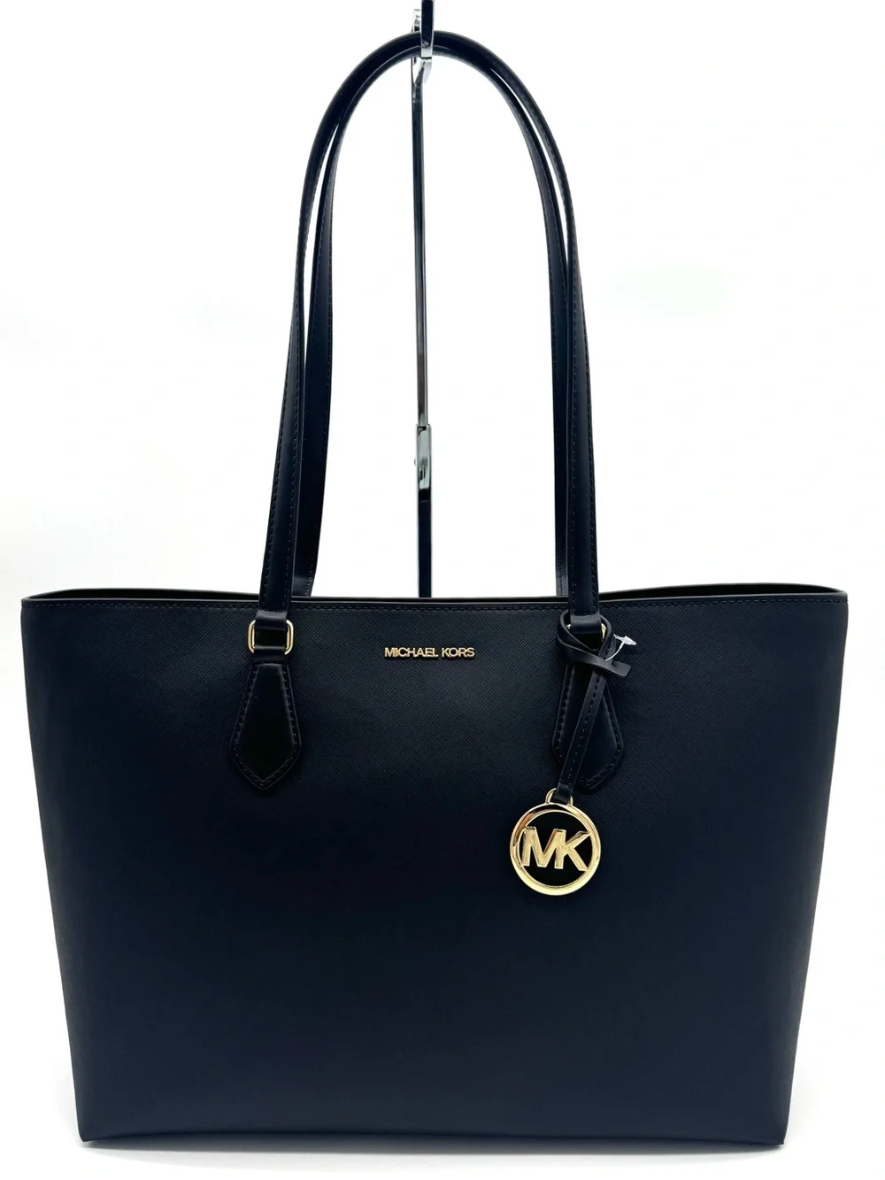 Michael Kors Bag Large Sheila Mf Tote Bag Black/Gold - Picture 2 of 10